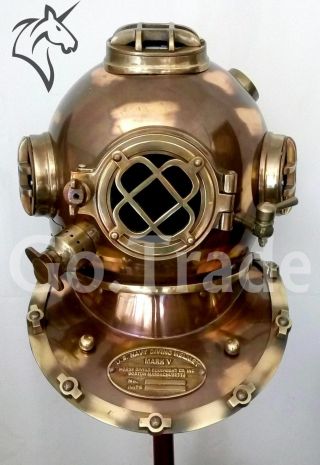 Antique Us Navy Vintage Dive Helmet Mark V Antique Diving Divers Helmet Gifts