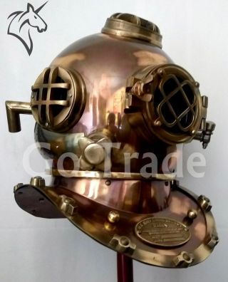 Antique US Navy Vintage Dive Helmet Mark V Antique Diving Divers Helmet GiftS 5