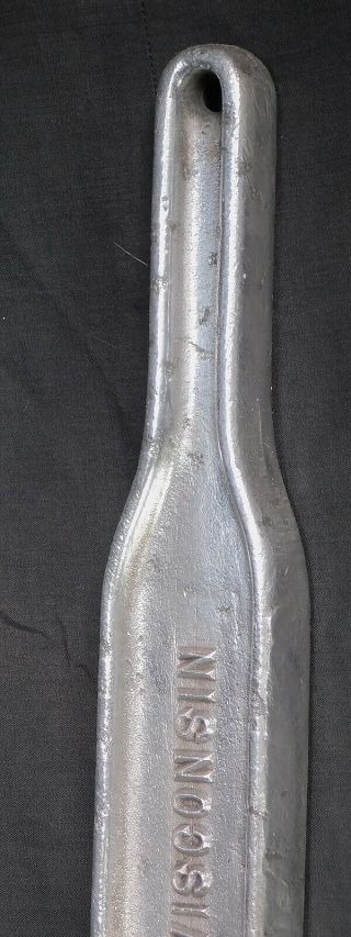 Vintage Modern POP ART Polished Aluminum Sculpture GIANT Wrench Industrial 12