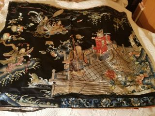 Antique Chinese Silk Tapestry Very Old