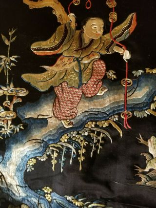 antique chinese silk tapestry very old 2