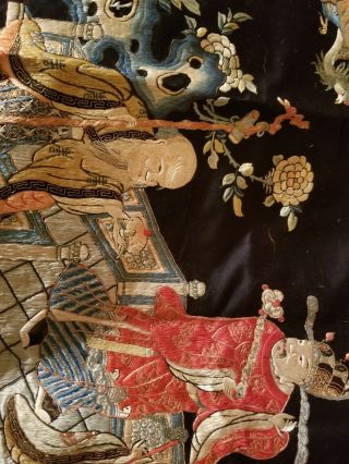 antique chinese silk tapestry very old 3