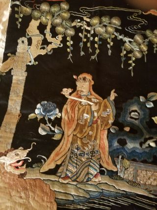 antique chinese silk tapestry very old 7