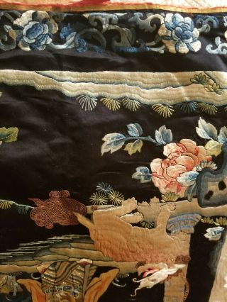 antique chinese silk tapestry very old 8