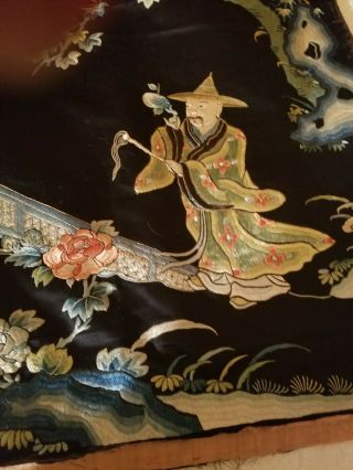 antique chinese silk tapestry very old 9