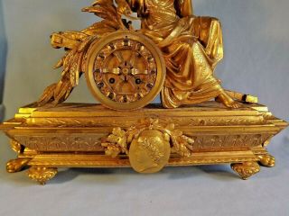 19C French Gilt Metal Clock Japy Freres Order. 10