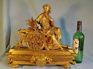 19C French Gilt Metal Clock Japy Freres Order. 12