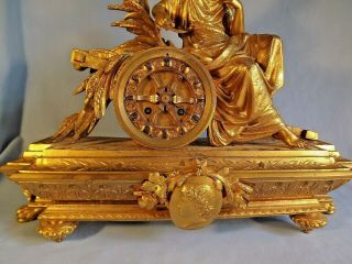 19C French Gilt Metal Clock Japy Freres Order. 3