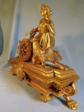 19C French Gilt Metal Clock Japy Freres Order. 5