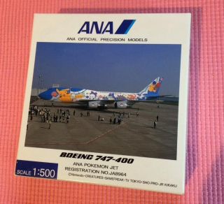 Nib All Nippon Airways Boeing 747 - 400 Ana Pokemon Jet Ja8964 1:500 Scale Nh50007