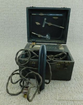 Fitzgerald Violet Ray Quack Machine W/ 3 Wands Antique Electro Shock Therapy