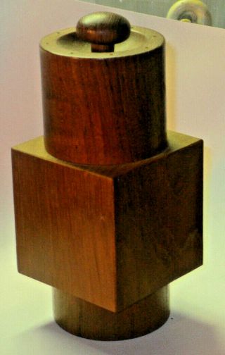 Vintage Danks Jens Quistgaard Salt & Pepper Mill Cube & Cylinder