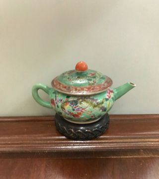 Chinese Porcelain Teapot,  Marked To Bottom