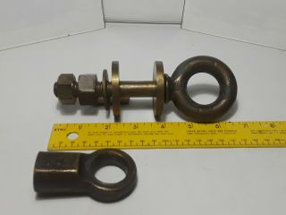Vintage Brass Rings Threaded Loops W\ Hardware - Nautical Marine