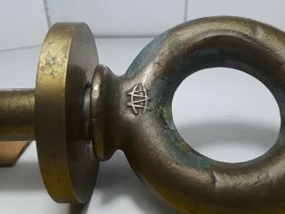 Vintage Brass Rings Threaded Loops w\ Hardware - Nautical Marine 3
