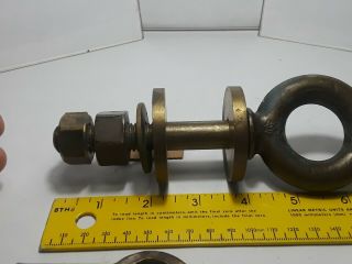 Vintage Brass Rings Threaded Loops w\ Hardware - Nautical Marine 4