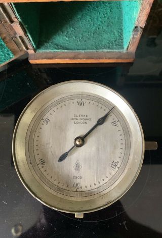 Antique Marine Chronometer By Clerke,  Royal Exchange,  London 3