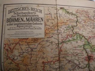Wwii Protectorate Bohemia And Moravia Protektorat Bohmen Und Mahren Map