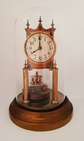 Antique Gustav Becker 400 Day Anniversary Torsion clock with Glass Dome 11