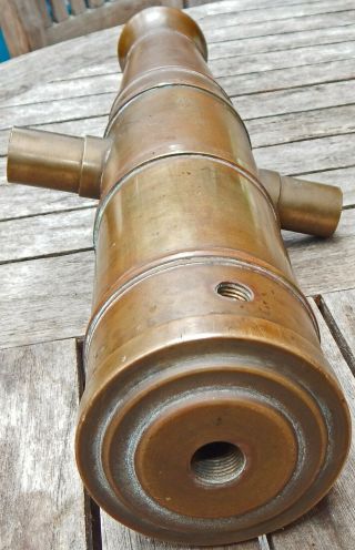 Small CANNON Solid Bronze GUNMETAL Very NICELY Made Ship ' s Signal Cannon 11