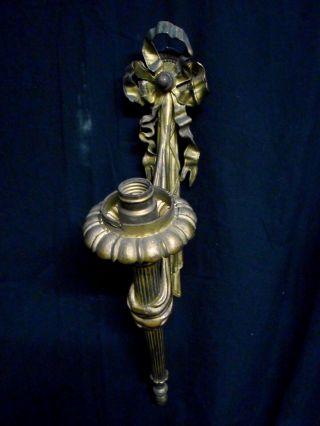 Antique French Gilt Bronze Torch Sconces Louis XVI Neoclassical Top Quality 6