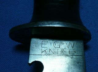 WW II E.  G.  W.  E.  G.  Waterman & Co York City Military Fighting Knife 5