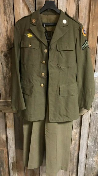 Vintage 2pc World War Ii Us Air Force 3rd Air Corp Wwii Jacket Pant Uniform