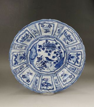 A Very Fine Chinese 17c Blue&white Kraak Charger - Wanli