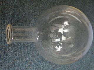 vtg round Pyrex flask 5L 5000 ml glass dated 1919 science lab beaker bottle 8