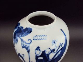 Rare Chinese Antiques Porcelain Oriental Blue White Tea Caddy & Wood Stand 6