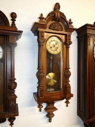 Junghans Wall Clock Around 1880 - 1900 In Unrestored