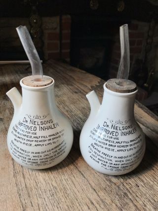 Antique Dr Nelson’s Improved Inhalers - And Complete Pair