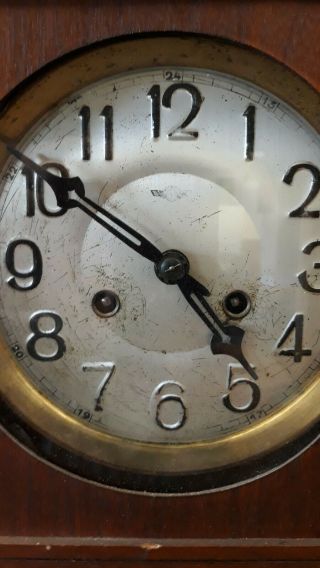 Antique German Kienzle Bim Bam Spring Driven Wall Clock. 4
