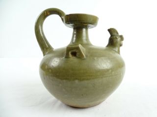 Old Chinese Lonquan Celadon Glazed Zoomorphic Kendi Water Pot China