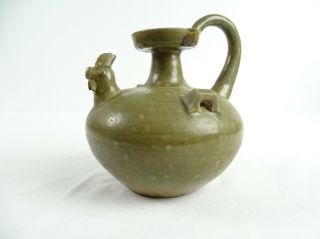 Old Chinese Lonquan Celadon Glazed Zoomorphic Kendi Water pot China 5