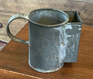Antique Civil War Era Tin Shaving Cup Or Mug,  Good Shape