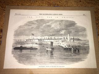 Fort Monroe Virginia May 25 1861 Illustrated London News Civil War Newspaper