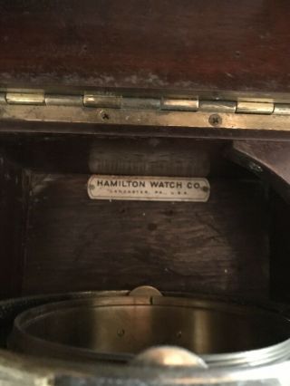 Vintage Marine Ships Chronometer,  Hamilton Model 21 9