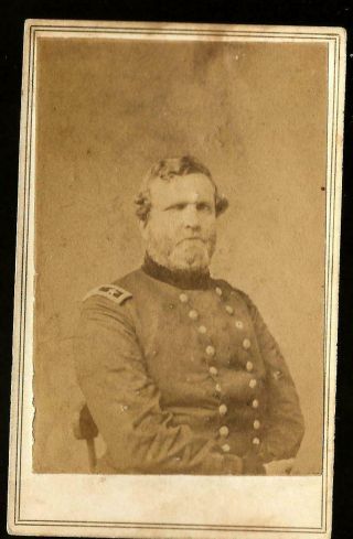 Civil War Cdv General George Thomas,  Schwing & Rudd Photog Army Cumberland