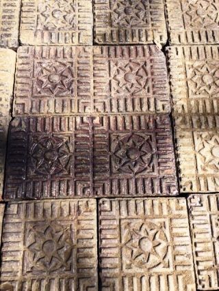 50 Nelsonville Salt Glazed Bricks Vintage Patio Walkway Double Rosette Or Cross