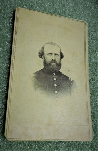 One Cdv Identified Civil War Soldier 2nd Leut.  Cob 13th Mo Cav Vols
