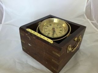John Poole Maker of the Admiralty Ships Chronometer Clock Marine Maritime Wood 3