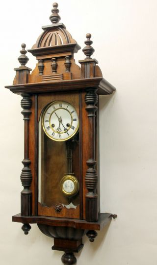 Antique Wall Clock Chime Clock Regulator 19th Century Made In Germany - Junghans