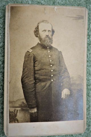 One Cdv Identified Civil War Soldier 13th Mo Cavalry Vols