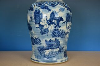 LARGE ANTIQUE CHINESE BLUE AND WHITE PORCELAIN VASE JAR RARE B9676 6