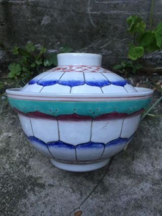 Old Chinese Antique Famille Rose Porcelain Bowls Porcelain 19th 9