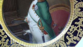Rare Antique Royal Vienna Porcelain Portrait Napoleon Bonaparte Victorian Plate