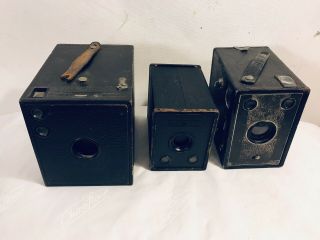 Vintage Cameras (3) Ansco,  Sureshot Box.  7pix4size/detail.  Make Offer