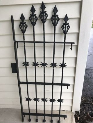 Hard To Find 1800’s Garden Gate Wrought Iron Gate And Post