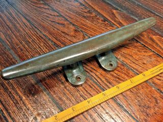Vintage Solid Cast Bronze Cleat 10 " Long Great Patina